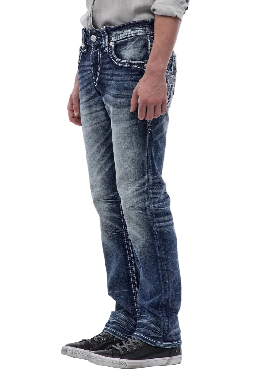 Rock Revival Men's Straight Fit Jeans 34"