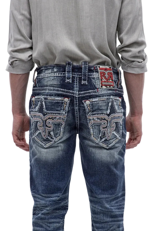 Rock Revival Men's Straight Fit Jeans 34"
