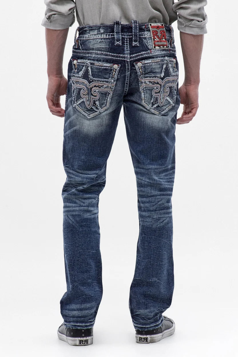 Rock Revival Men's Straight Fit Jeans 34"