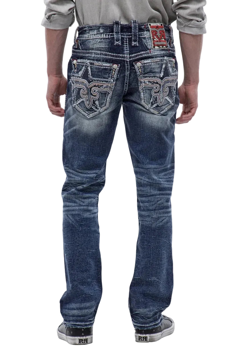 Rock Revival Men's Straight Fit Jeans 32"