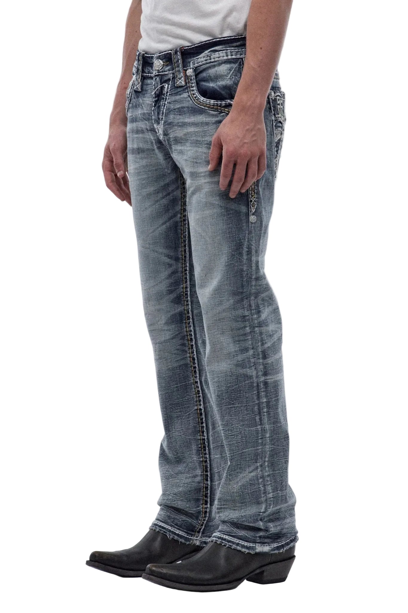 Rock Revival Men's Bootcut Jeans 32"