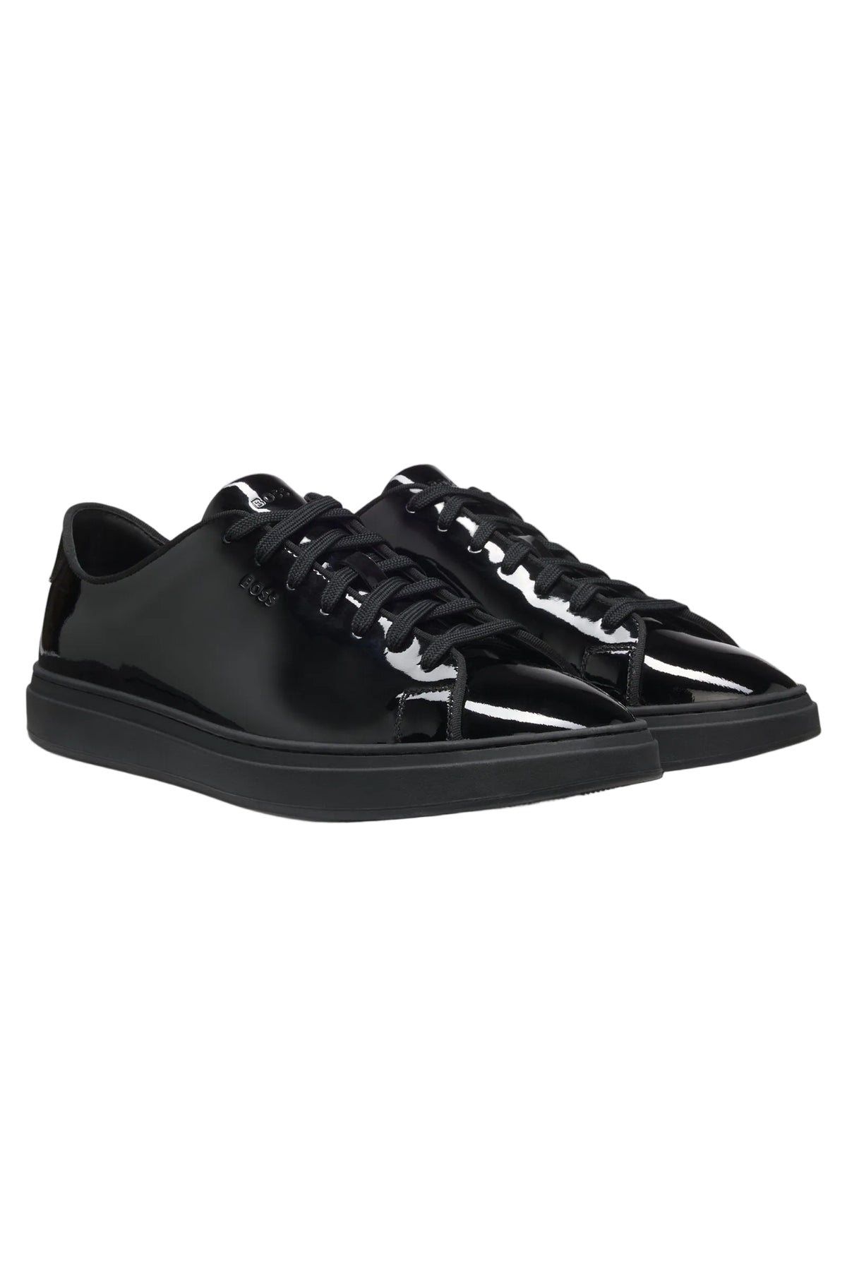 Boss Men's Patent-Leather Sneakers