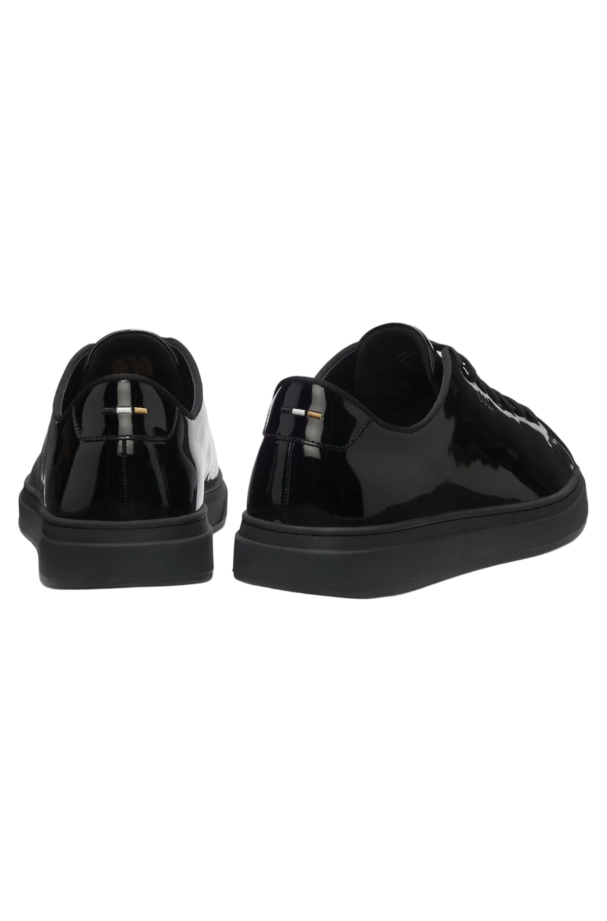 Boss Men's Patent-Leather Sneakers