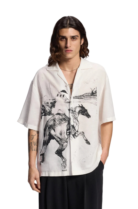 Hugo Men's Oversize Button-Up Shirt