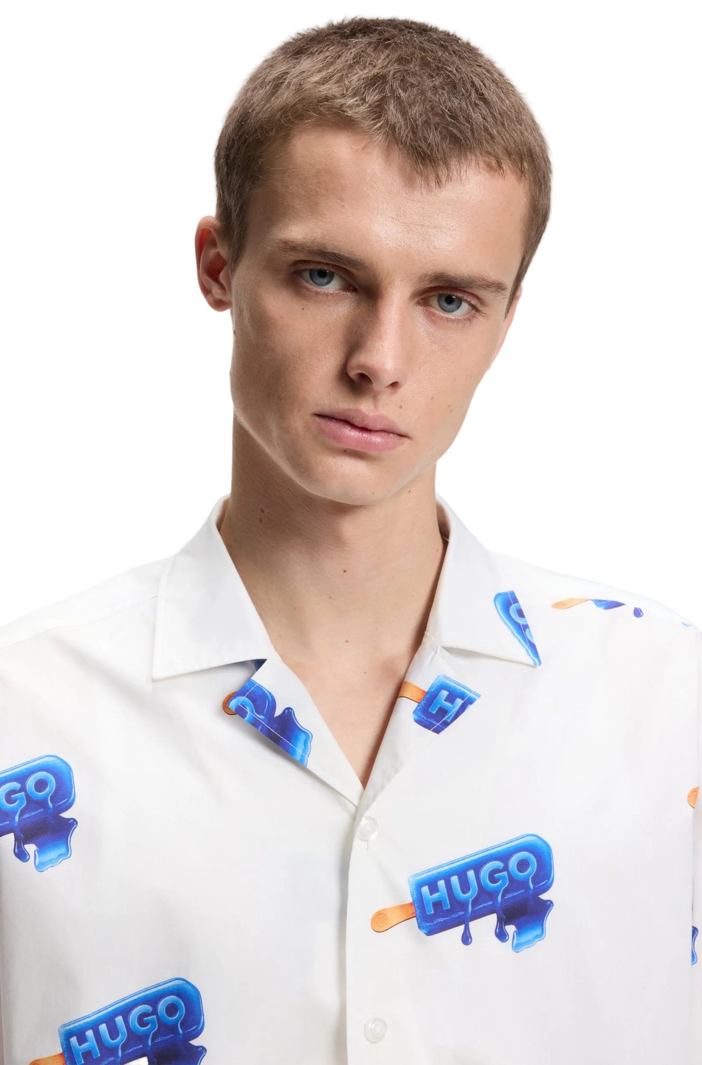 Hugo Blue Men's Relaxed-Fit Button-Up Shirt