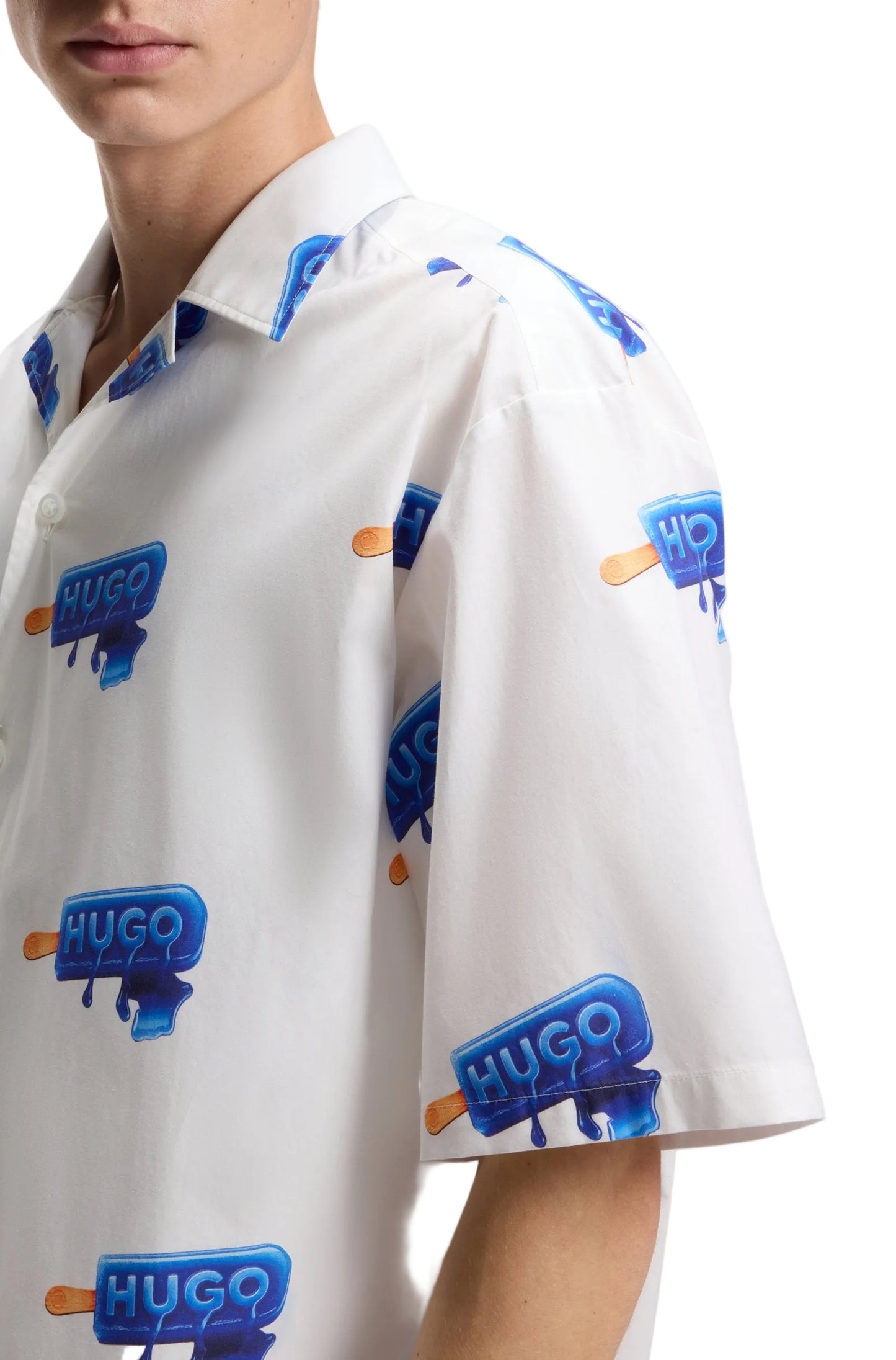 Hugo Blue Men's Relaxed-Fit Button-Up Shirt