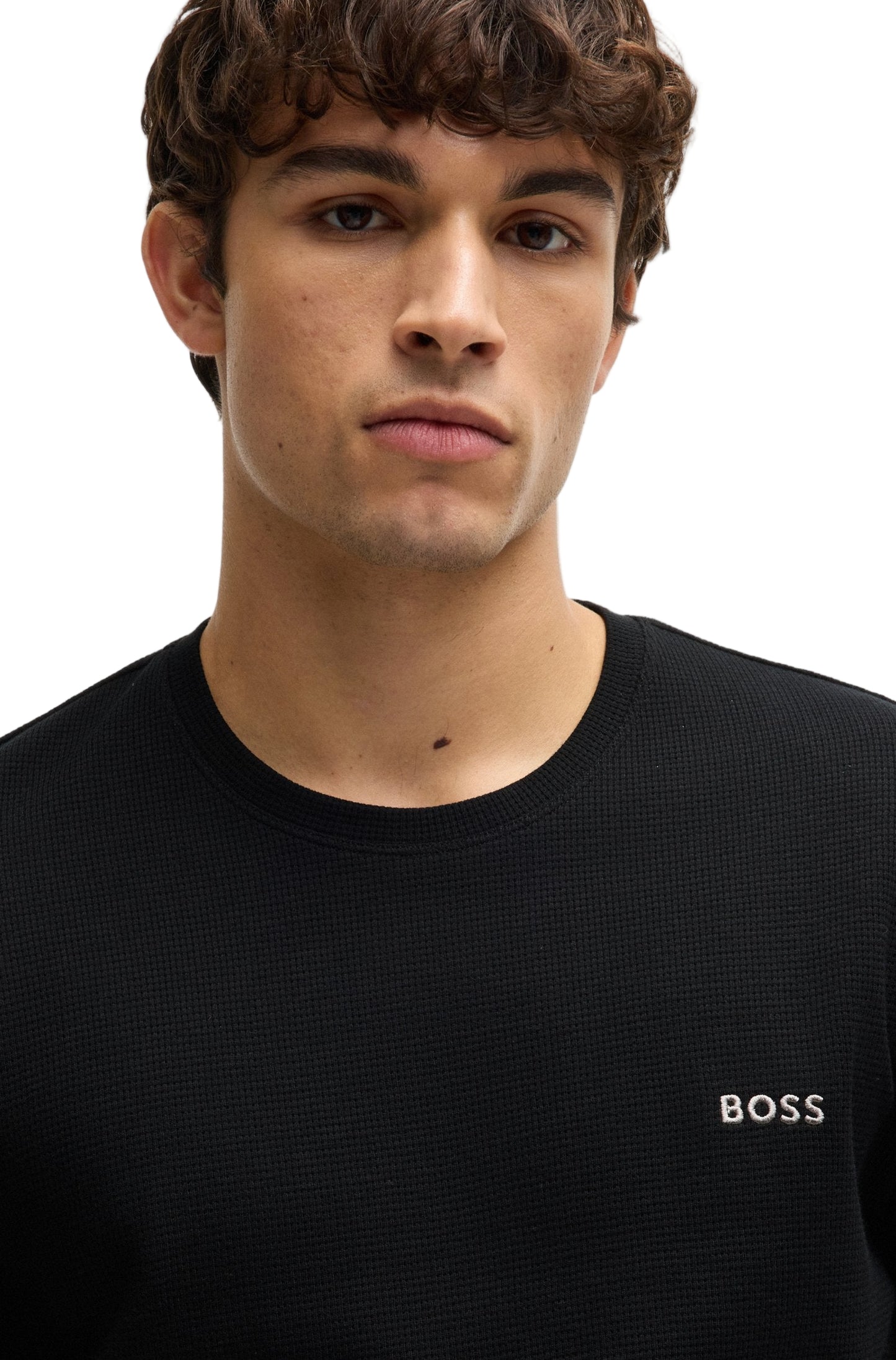 Boss Loungewear Men's Waffle Knit Long-Sleeve