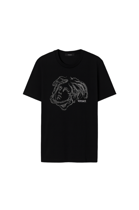Versace Men's Crystal Embroidered T-Shirt