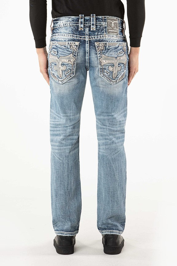 Rock Revival Men's Straight Fit Jeans 32"
