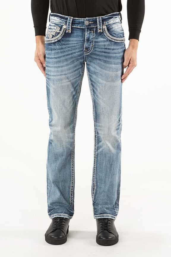 Rock Revival Men's Straight Fit Jeans 34"