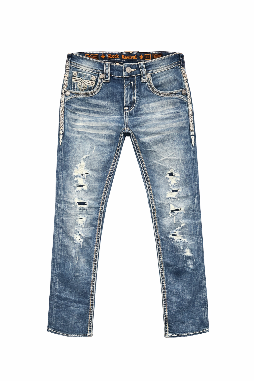 Rock Revival Men's Straight Fit Jeans 32"