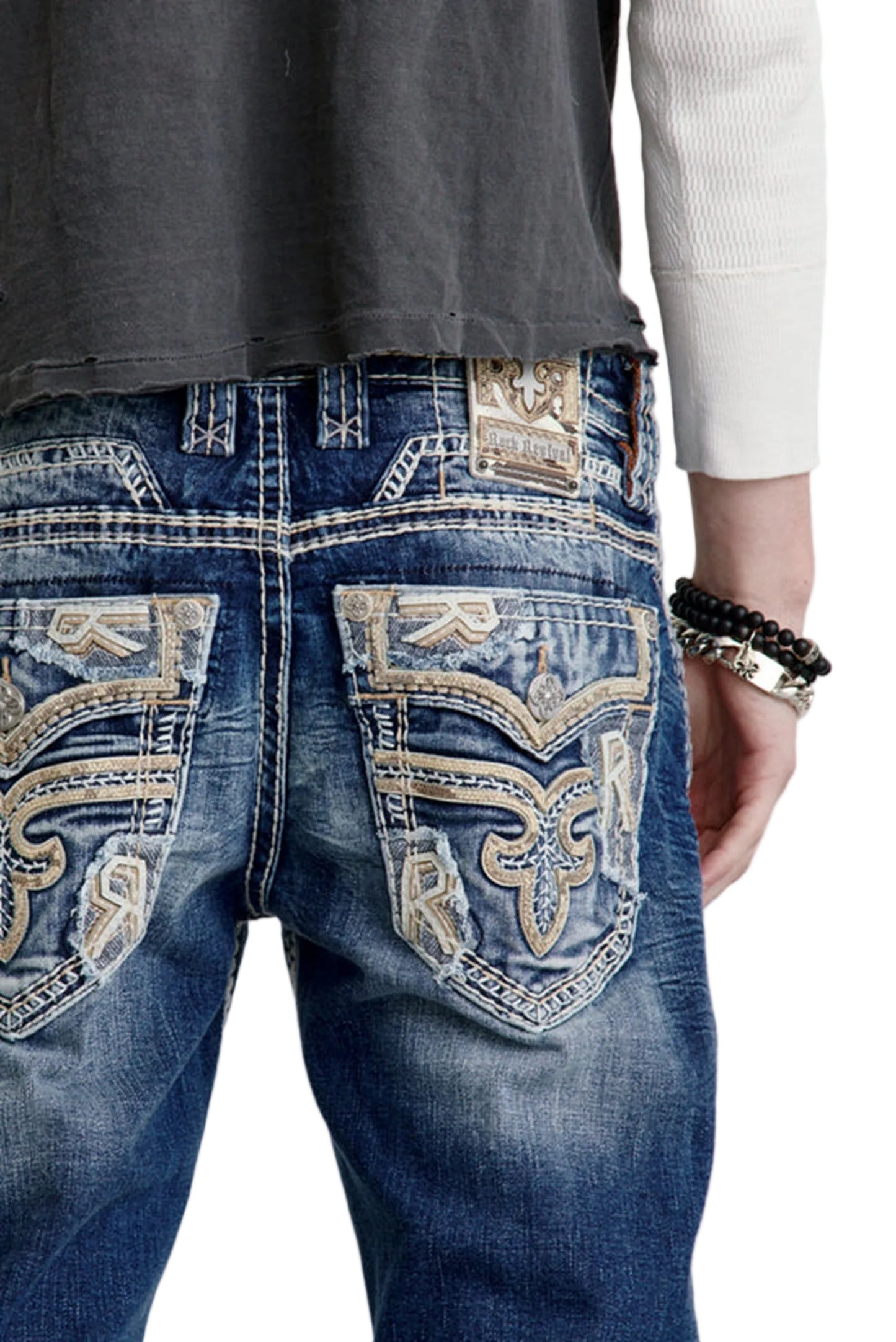 Rock Revival Men's Straight Fit Jeans 32"