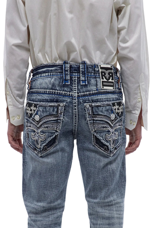 Rock Revival Men's Straight Fit Jeans 32"