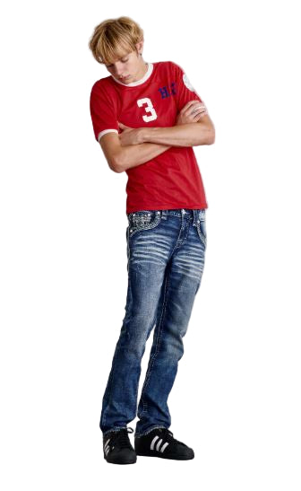 Rock Revival Men's Straight Fit Jeans 32"