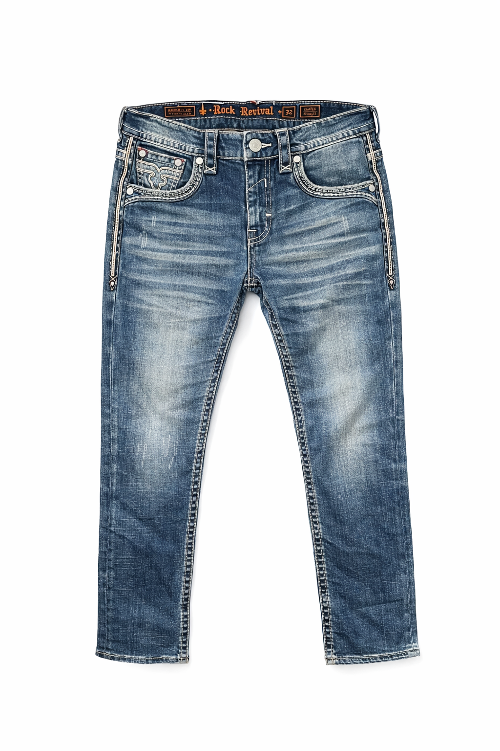 Rock Revival Men's Straight Fit Jeans 32"