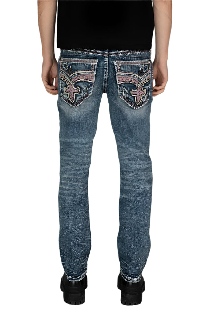 Rock Revival Men's Straight Fit Jeans 34"