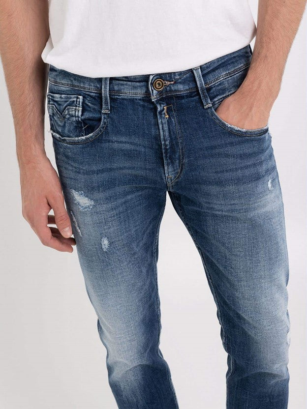 Replay Men's Anbass Aged Eco Slim Fit Jeans