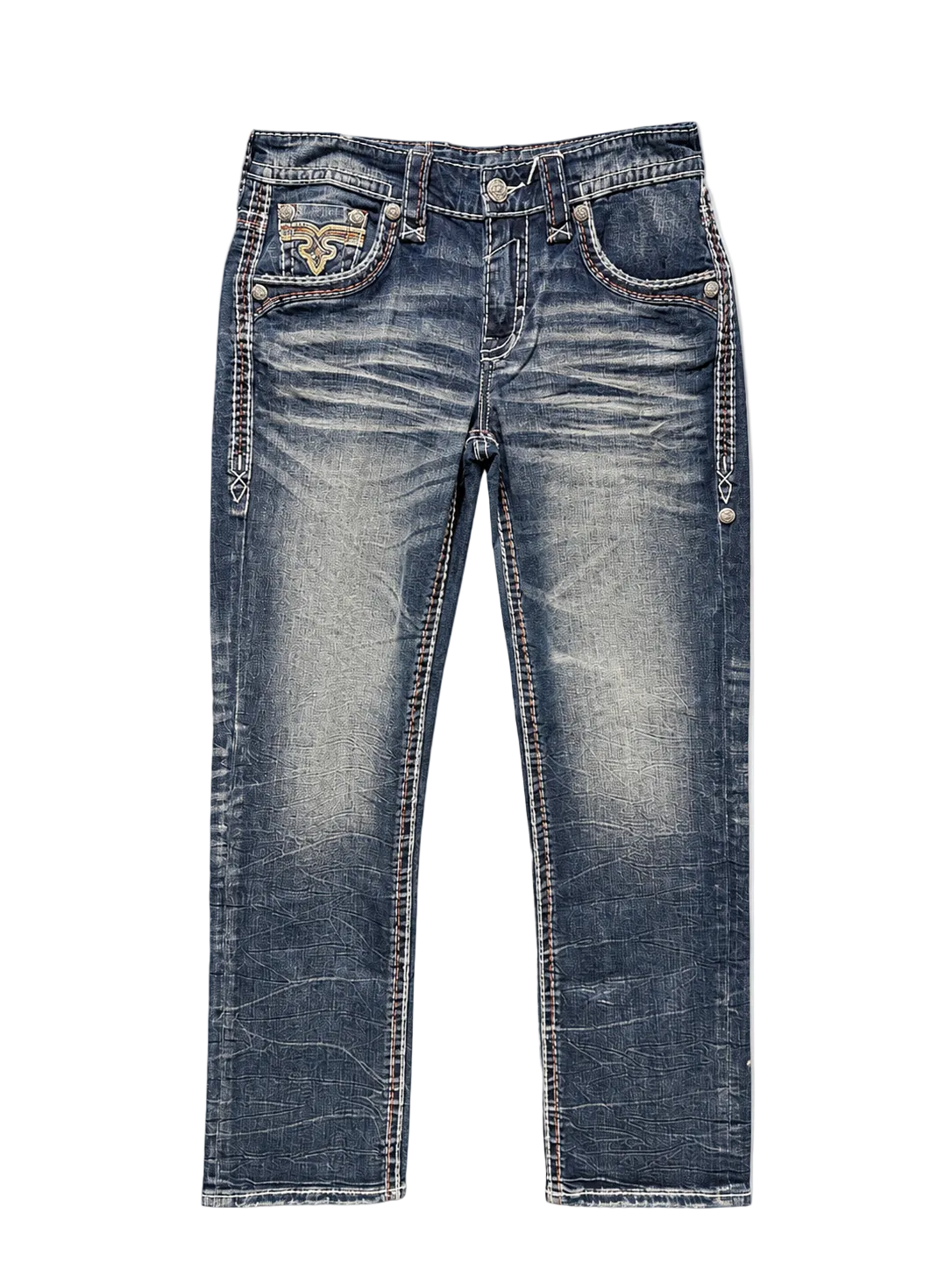 Rock Revival Men's Straight Fit Jeans 32"