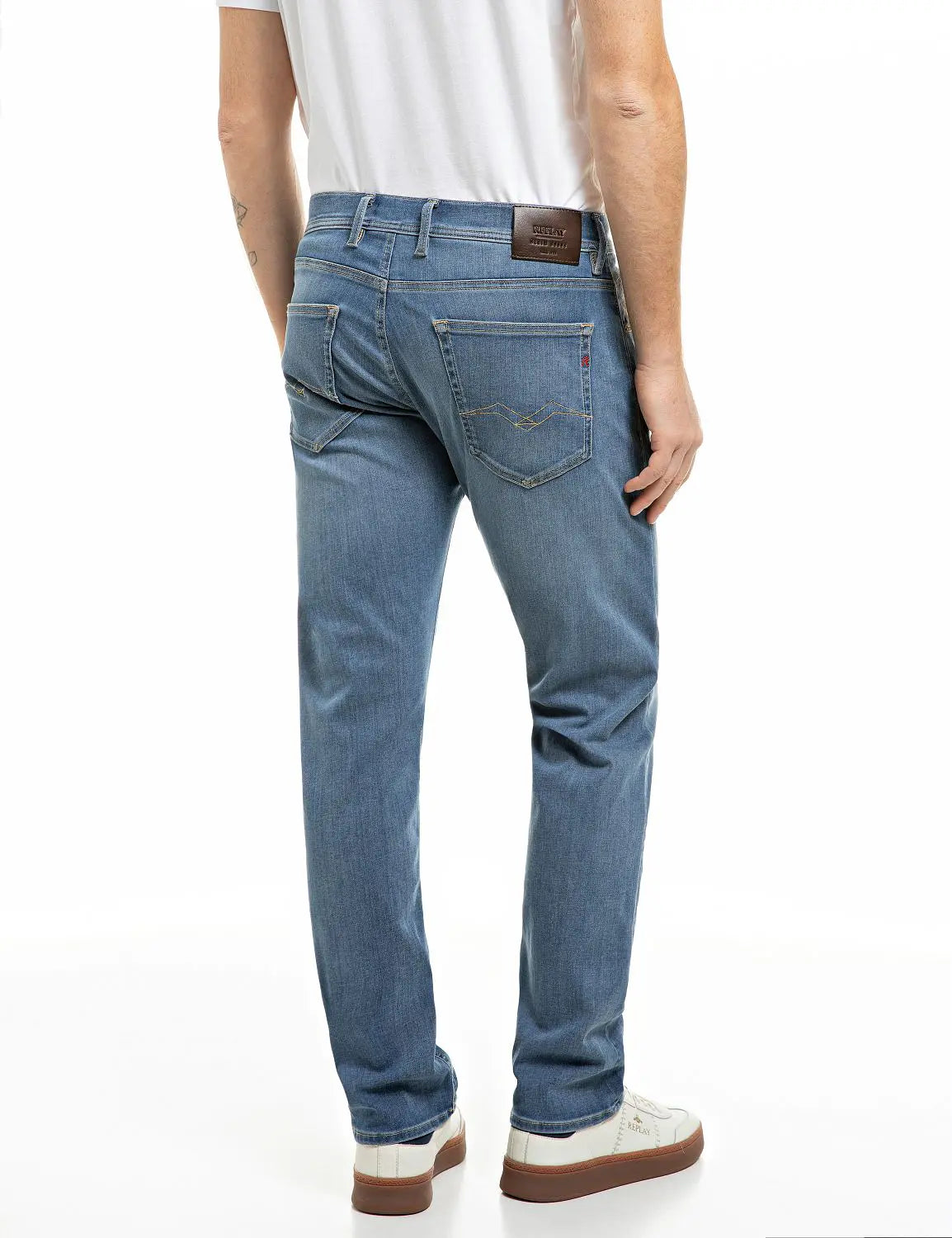 Replay Men's Grover Hyperflex Straight Fit Jeans 34"