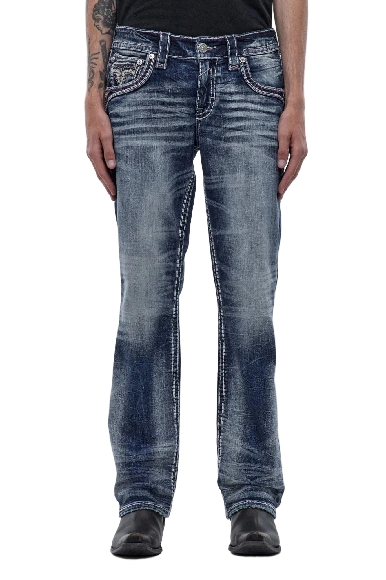 Rock Revival Men's Bootcut Jeans 32"