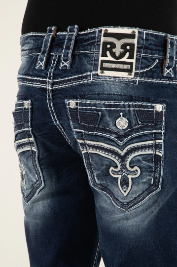 Rock Revival Men's Straight Fit Jeans 32"