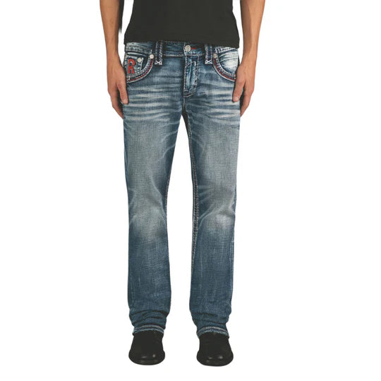 Rock Revival Men's Straight Fit Jeans 32"