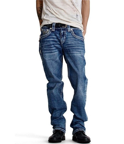 Rock Revival Men's Straight Fit Jeans 32"