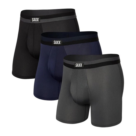 SAXX Men's 3-Pack Sport Mesh Boxer Briefs