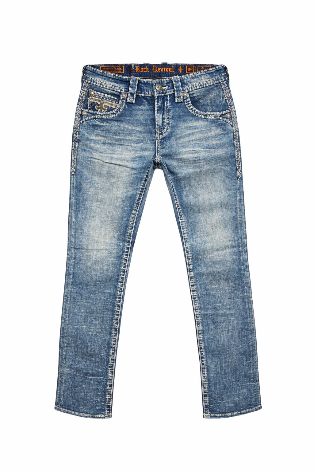 Rock Revival Men's Straight Fit Jeans 32"
