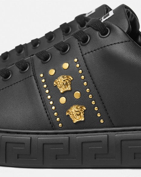 Versace Men's Studded Greca Sneakers