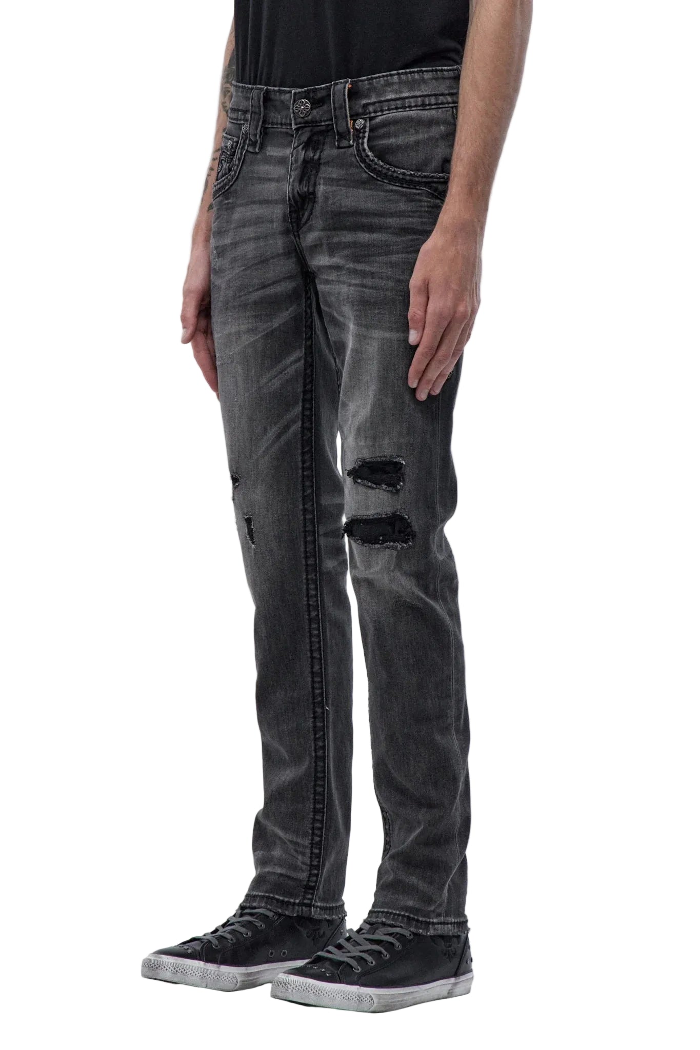 Rock Revival Men's Alternative Straight Jeans 32"