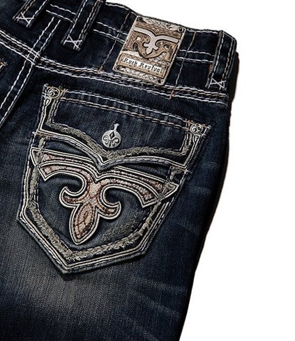 Rock Revival Men's Straight Fit Jeans 32"