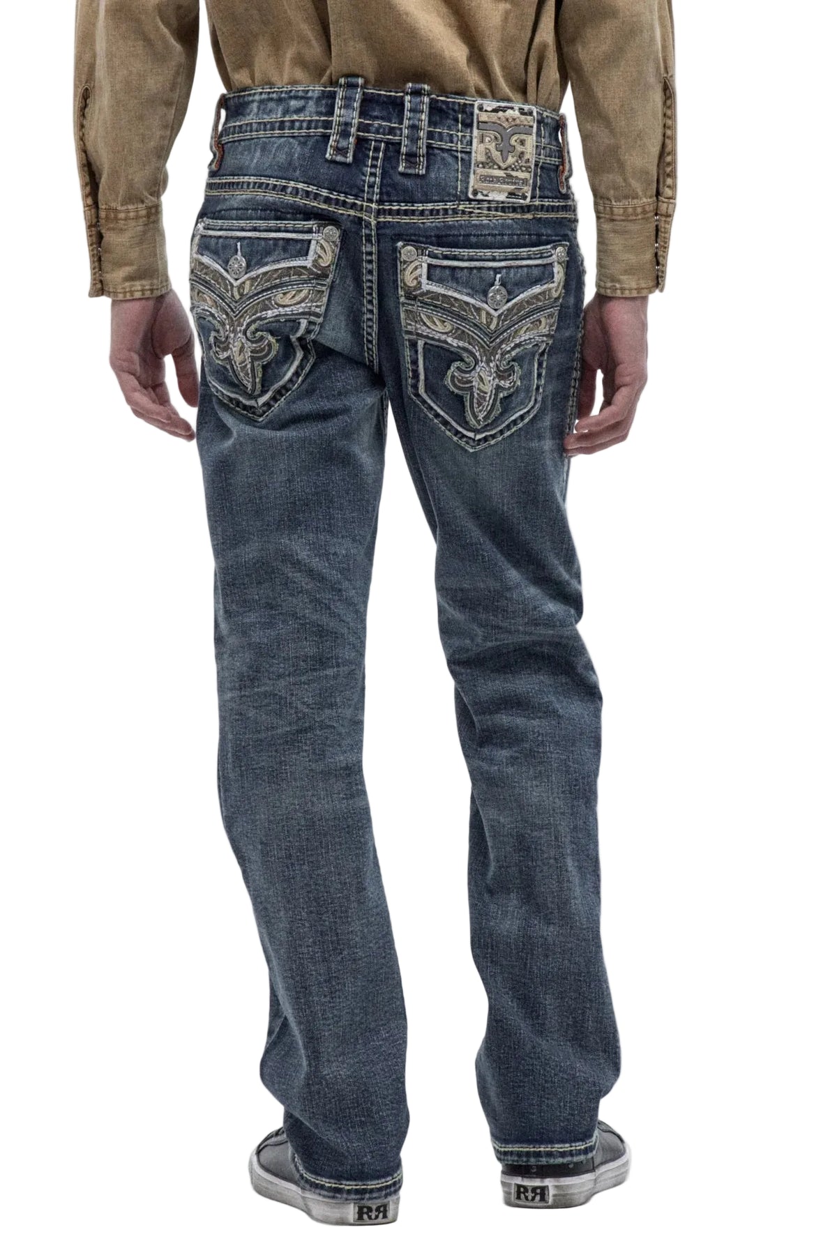 Rock Revival Men's Straight Fit Jeans 32"