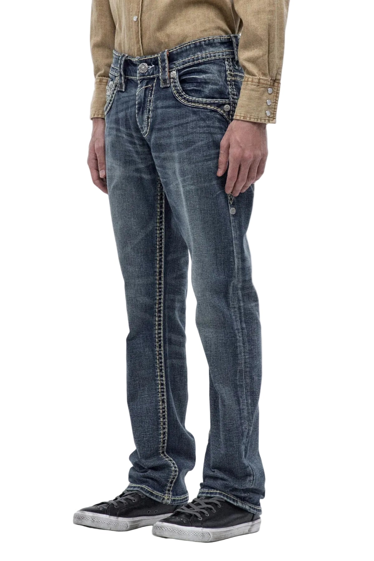 Rock Revival Men's Straight Fit Jeans 32"