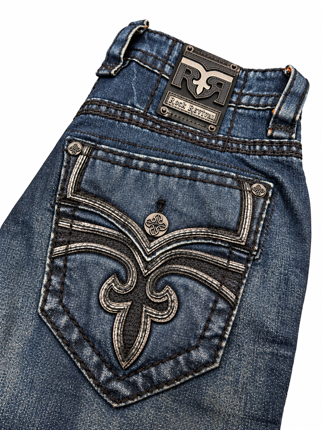 Rock Revival Men's Straight Fit Jeans 32"