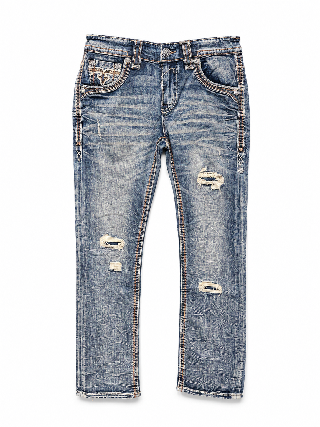 Rock Revival Men's Straight Fit Jeans 32"