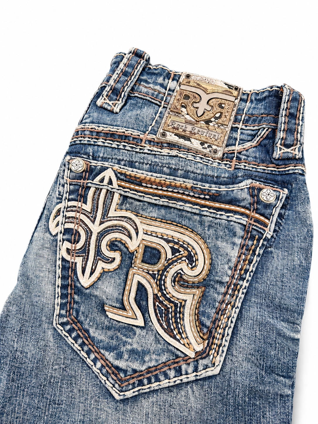 Rock Revival Men's Straight Fit Jeans 32"