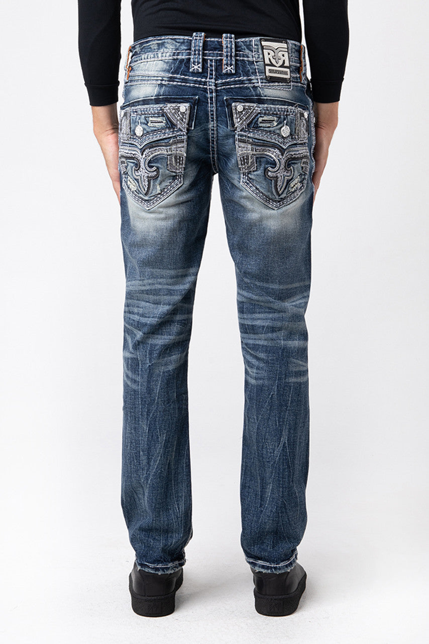 Rock Revival Men's Alt Straight Jeans 32" 34"